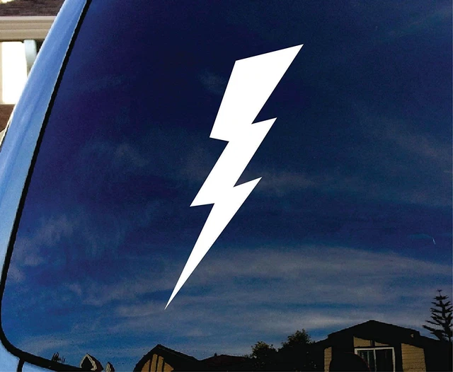 LIGHTNING BOLT CAR Window Vinyl Decal Sticker 9" Tall 3.99 PicClick