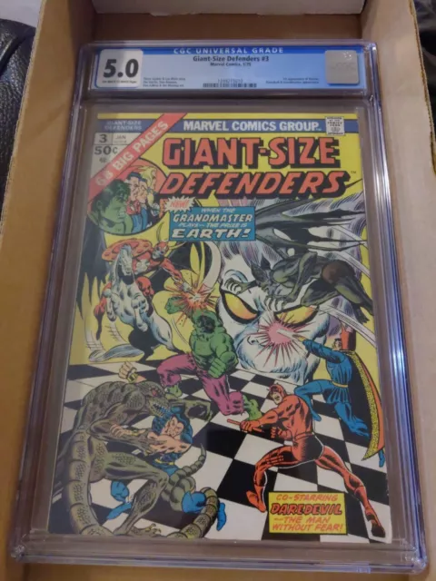 Cgc 5.0 Giant-Size Defenders #3 Ow Pages 1St Appearance Of Korvac Guardians 1975