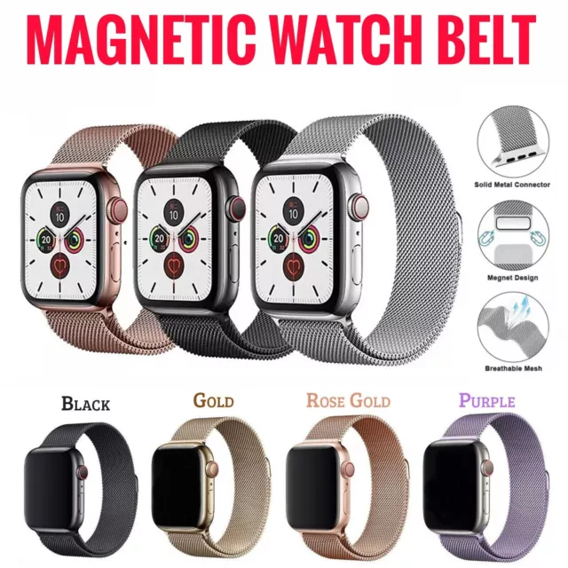 Magnetic Loop Replacement Band Straps 38/40/42/44mm For iWatch Series 7 6 SE 5 4