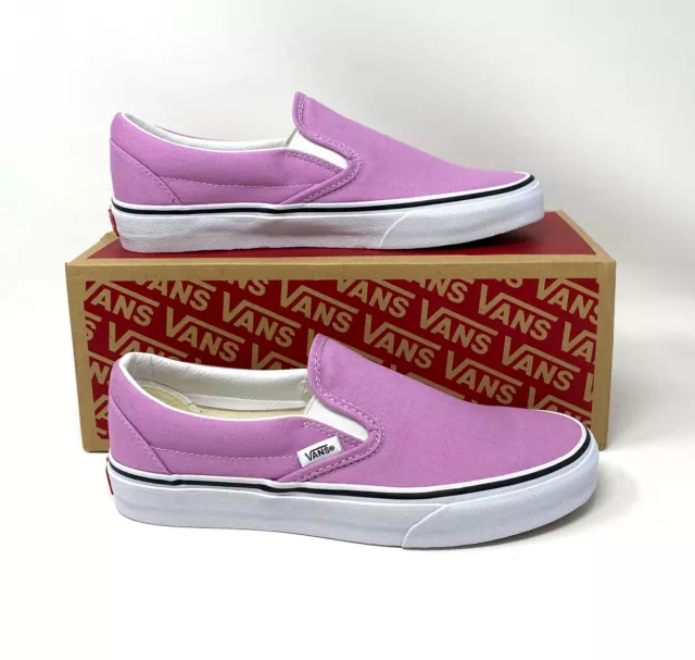 Vans Classic Slip-On Orchid Pink Canvas Low Top Sneaker Women's Size VN0A33TB3SQ