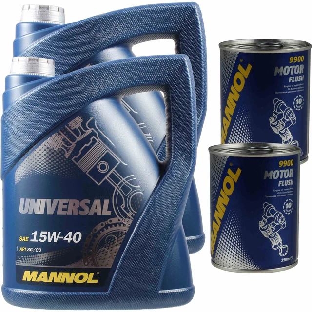 MANNOL Universal 15W-40 Motoröl - 10 Liter + Motor Doctor Additiv, Für Benzin & Diesel