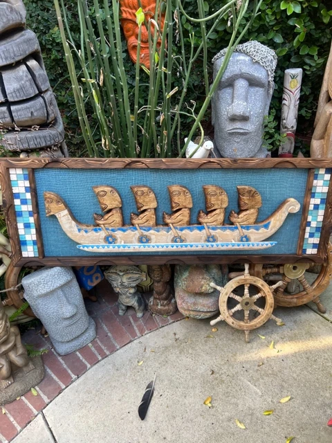 Wonderful Frame tiki outrigger beautiful piece of wall art not Witco or tiki mug Wonderful Frame tiki outrigger beautiful piece of wall art not Witco or tiki mug