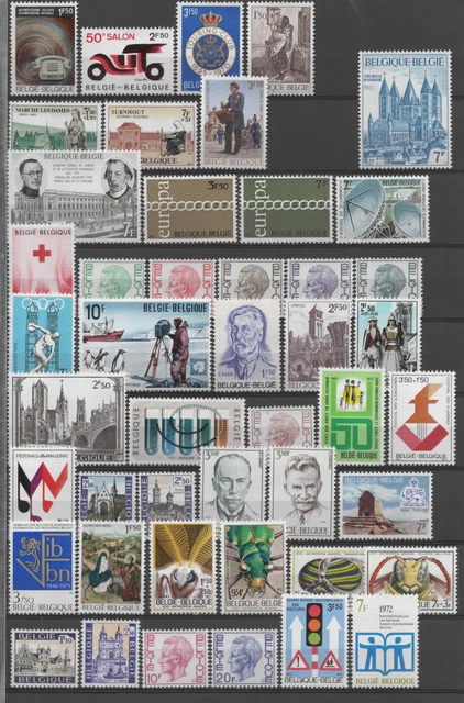 BELGIEN Jahrgänge 1971 - 1973 alles postfrisch über weite Strecken komplett