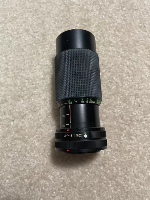 Vivitar Macro Focusing Zoom 52mm Lens 70-210mm 1:4.5 Canon FD Mount