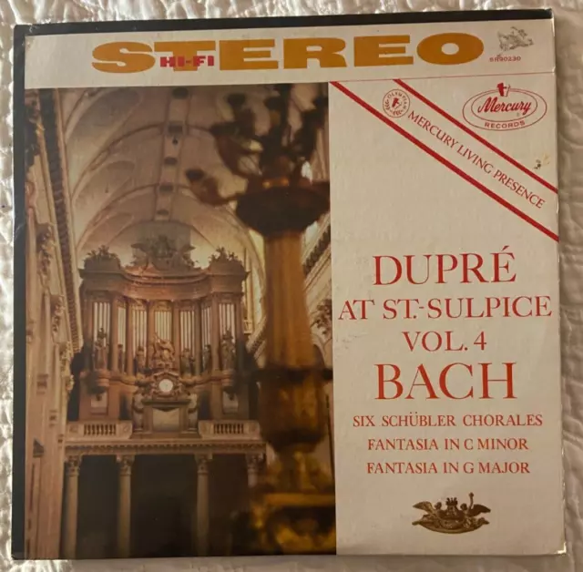 MARCEL DUPRE * BACH Saint-Sulpice IV MERCURY SR90230 Living Presence DEEP GROOVE