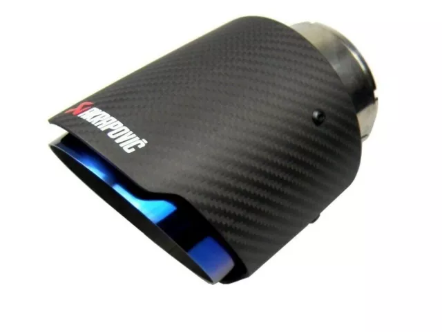 Embout Echappement pour Akrapovic Carbone Noir Mate Tube Bleu Sortie BMW 1pce