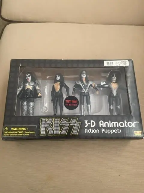 Hard to find KISS 3-D Animator action puppets set of 4 puppets 2003 KISS Catalog
