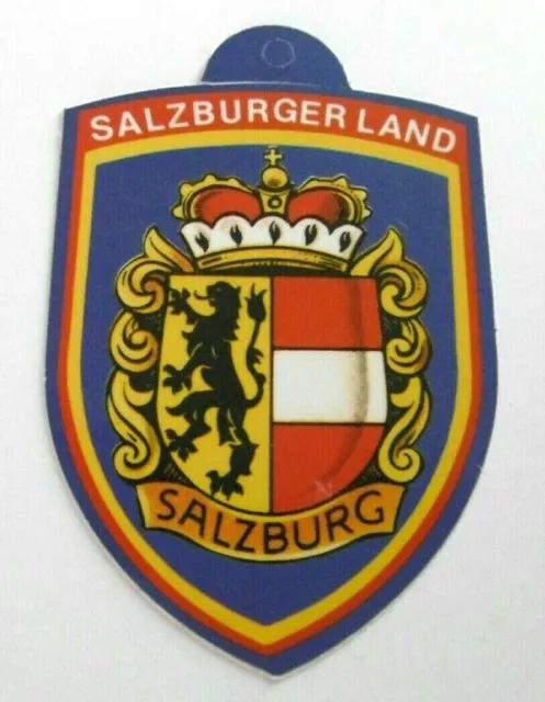 Souvenir-Aufkleber Salzburger Land historisches Wappen Österreich 80er Oldtimer