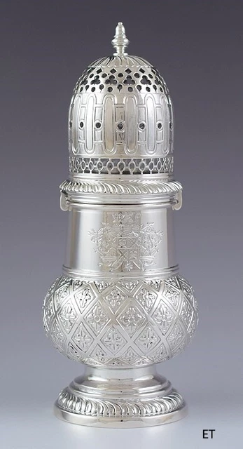 c1880-1893 European Silver Large Caster / Shaker Dutch c1750s Style
