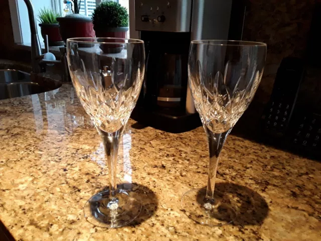 Waterford Crystal Lismore (Nouveau) Goblets  8 7/8 Tall  Set Of 2