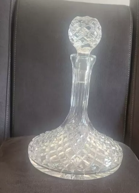 Bohemia Crystal Ship Decanter Lea Crystal Very Good Condition 28cm