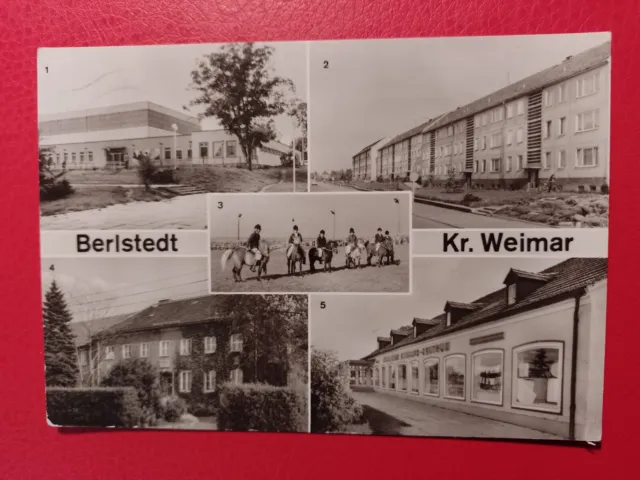 Berlstedt Krs. Weimar. Alte s/w-Mehrbild-AK. Frank. u. gelaufen.