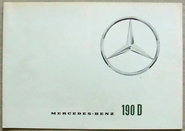 MERCEDES BENZ 190D Car Sales Brochure Dec 1962 #P2233/4e 1262