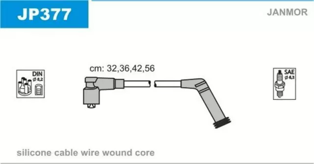 JANMOR Kit de câbles d'allumage Jeu De Câbles d'Allumage JP377 Silicone 7