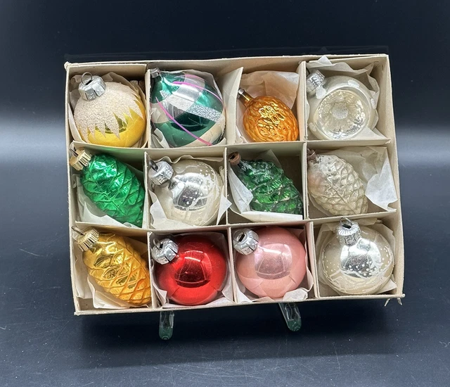 DDR WEIHNACHTSKUGELN REFLEX Nuss Tannenbaumkugeln Christbaumschmuck 