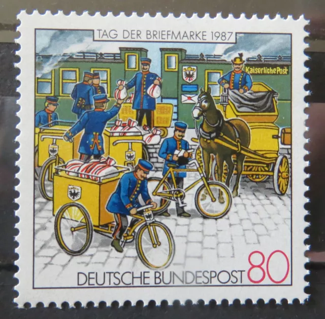 Bund 1337 I postfrisch Plattenfehler postfrisch - Tag der Briefmarke