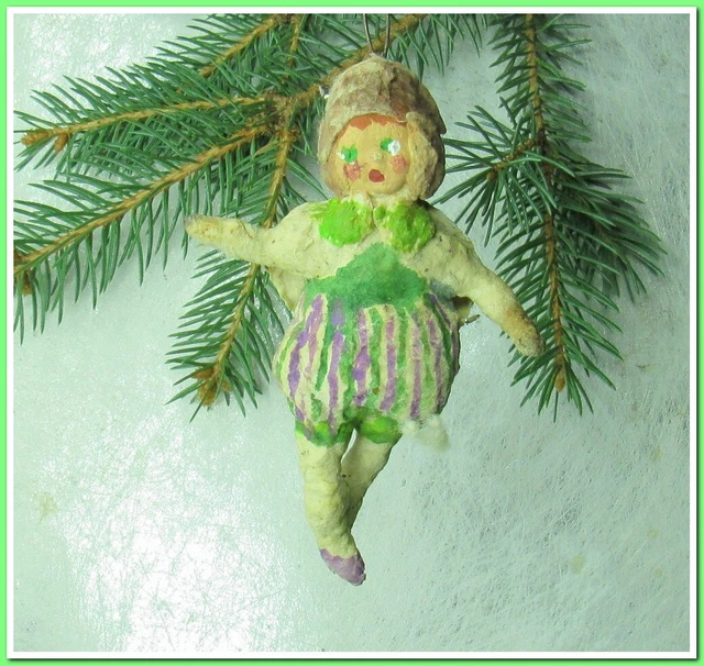 Ancienne Décoration De Noël En Coton Vintage - Sapin - Années 1950/60
