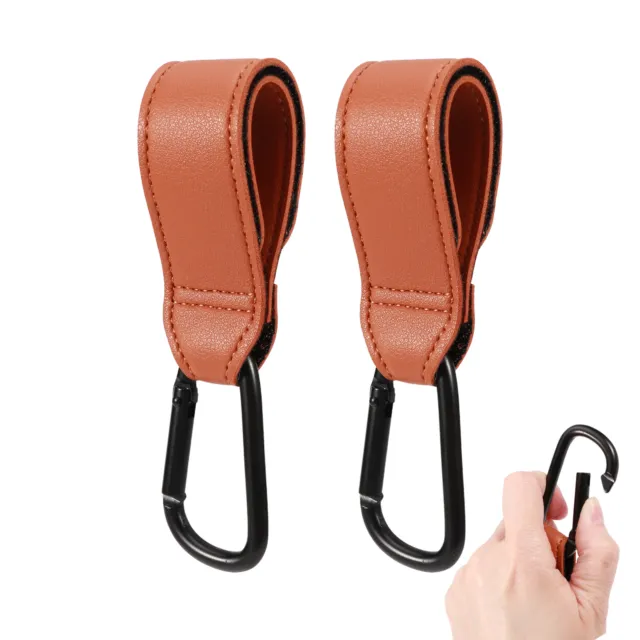 Hook For Hanging Bags PU Leather Heavy Duty Pushchair Buggy Clips
