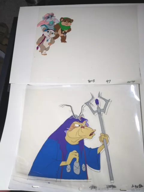 VINTAGE EWOKS animation cels BACKGROUND production art  Star Wars Animated I6