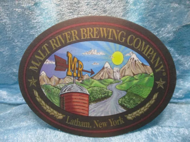 Beer Collectible Coaster ~ MALT RIVER Brewing Co ~ Latham, NEW YORK ** 1996-2006