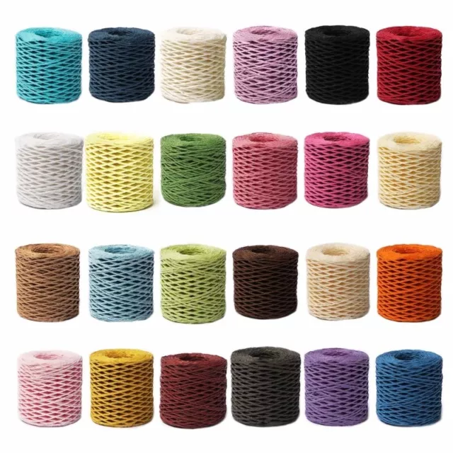 Multifunctional Raffia Yarn for DIY Summer Hat Handbag Cotton Raffia Straw Yarn