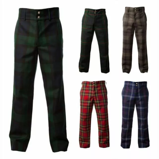 Herren Tartan Hose Trews Golfhose schottische Highlandkleidung Kilt Argylle Char