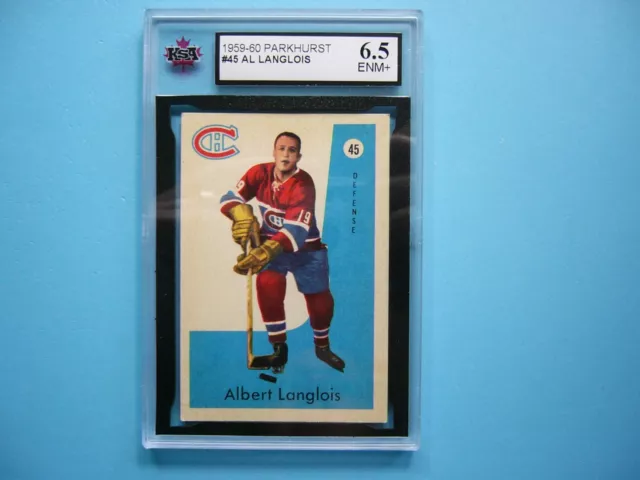 1959/60 Parkhurst Nhl Hockey Card #45 Al Langlois Ksa 6.5 Ex/Nm+ Sharp Parkie