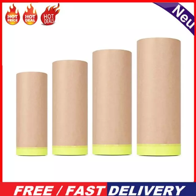 12m Paint Protect Covers Spray Paint Masking Paper Kraft Paper Protective Film