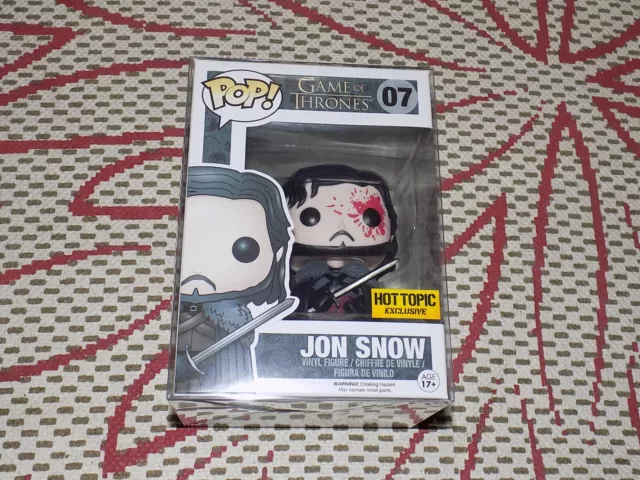 Funko, Pop, Bloody Jon Snow, Game Of Thrones #07, Hot Topic Exclusive Figure, Nm