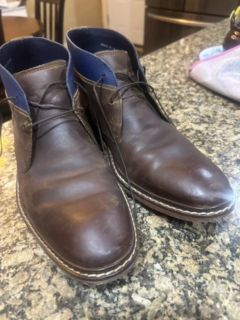 COLE HAAN COLTON Chukka Boots Black Leather C20111 Men display picture 3