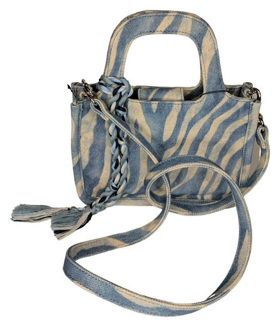 Vince Camuto Sz Small Printed Canvas Tote Oriel Blue A472113