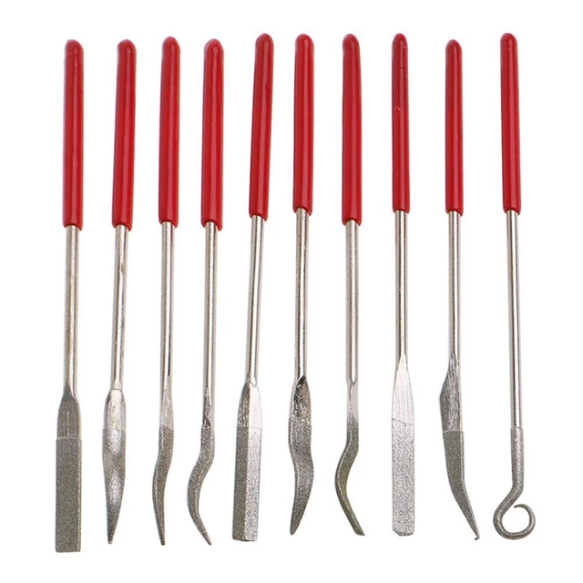 Fin Traitement Diamant Limes Aiguilles Fixé Verre Cassé for Grincement En le