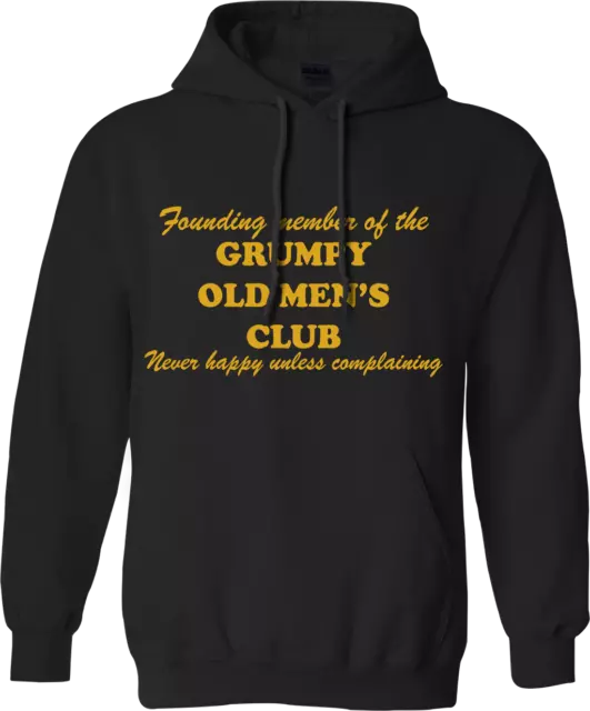 Grumpy Old Men's Club Hoodie Father Dad Grandad Funny Joke Novelty Fun Gifts