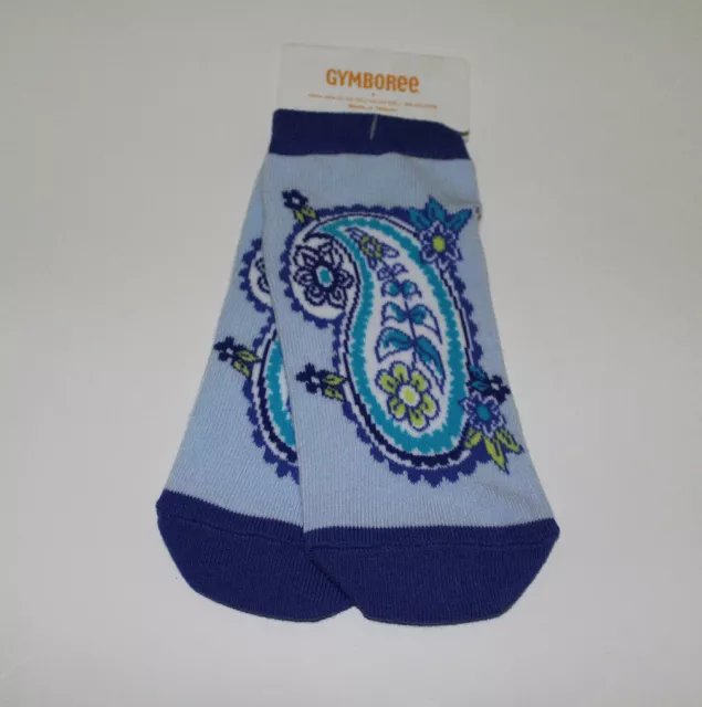 Gymboree Girl's Paisley Blue Sky Ankle Socks NWT Size /Shoe S 11-12 ,M 13-2 US