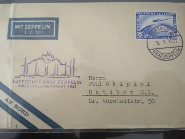 Zeppelinpost  echt gelaufen