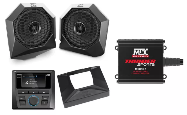 Speakers for 14-18 Polaris RZR XP1000/900+Pods+Amp Bluetooth Player+Dash Kit