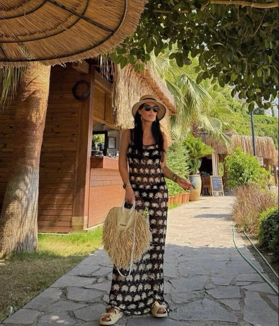 ZARA BLACK LONG Knit Crochet Dress Size S 3991/040 Bnwt Rrp 49.99 38.13 -  PicClick UK