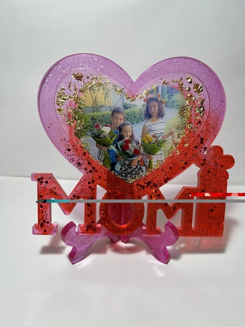 Cadre Photo Coeur Collage P-048 - Cadre Photo en Forme de Coeur Wit 36 x 32 cm - pour