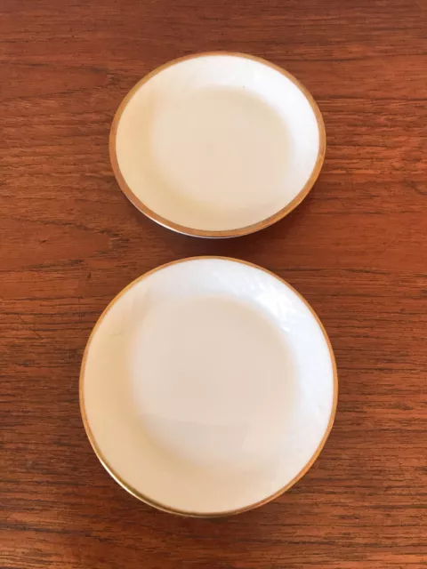 Two Vintage Bing And Grondahl Denmark White Pin/Butter/Trinket Dishes