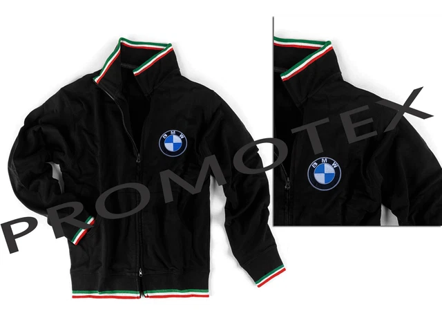 FELPA TRICOLORE LOGO ricamato BMW MOTORRAD MOTORSPORT CORSE ITALIA