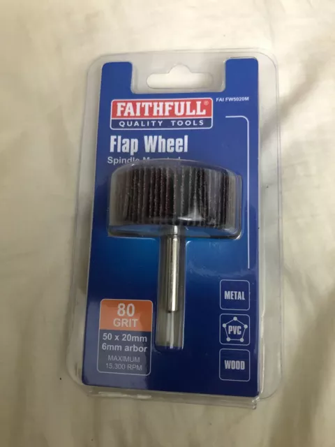 Faithfull - Flap Wheel 50 x 20mm 80 grit -