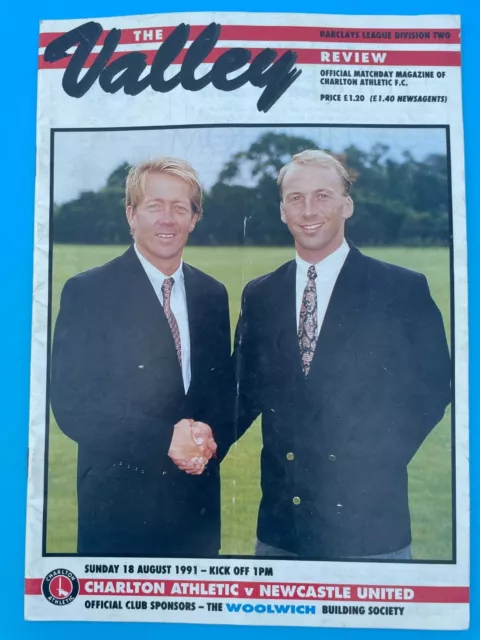 Charlton Athletic V Newcastle United. 18Th August 1991. Division Two