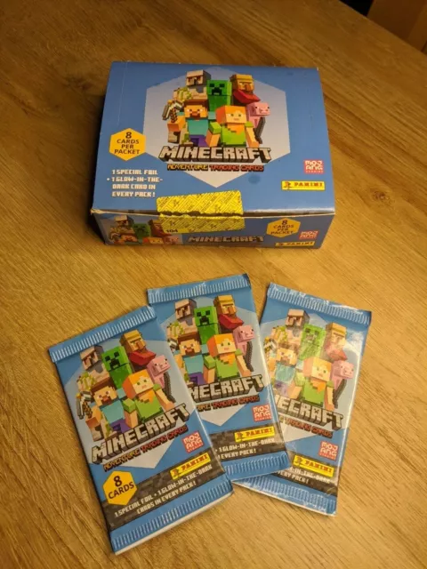 Panini Minecraft Adventure Trading Cards-1x Booster Pack-8 Cards(Brand New) 3