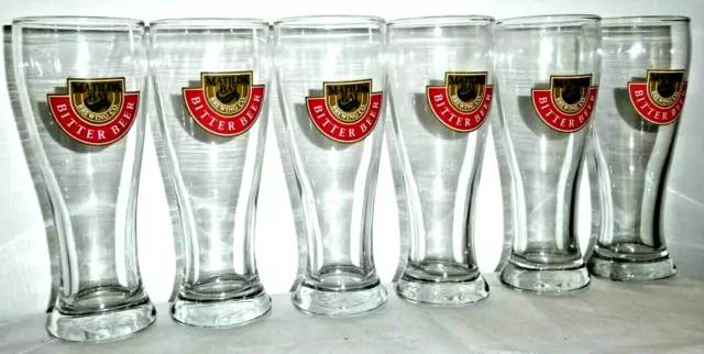 Set 6 Matilda Bay Aussie Brewing Bitter Beer Sturdy Hotel Quality Glasses 285mls