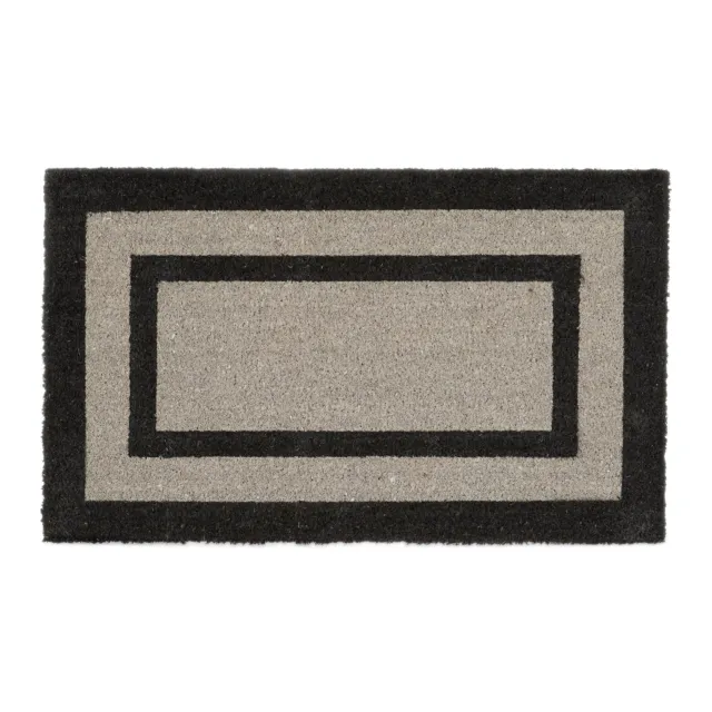 Paillasson fibres de coco tapis de sol 75 x 45 cm face antidérapante