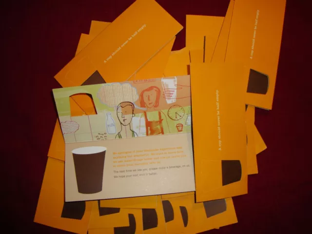 A Lot of 29 Collectable Starbucks Recovery Certificates