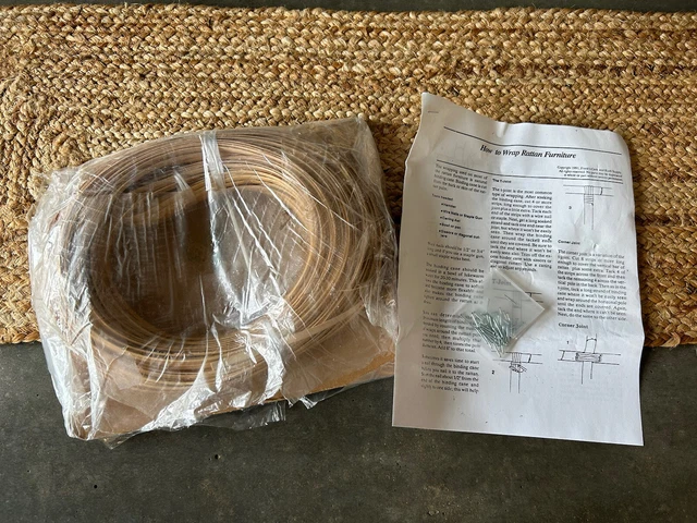 De colección 1991 Franks Cane & Rush Supply ratán spline reparación reemplazo hágalo usted mismo