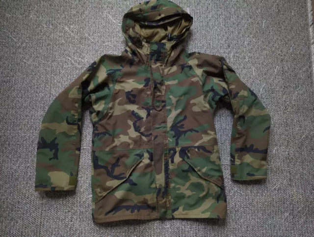 vintage US ARMY cold weather ECWCS parka MEDIUM LONG camouflage COAT military