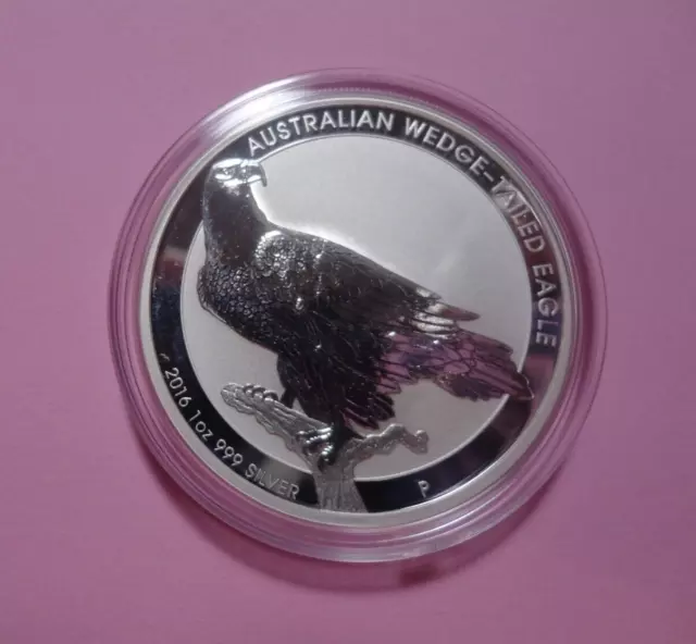 2016 Wedge-Tailed Eagle - Perth Mint 1oz Brilliant Uncirculated 999 Silver Coin