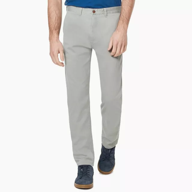 Oakley Délavé Chino Pantalon Gris Extensible Hommes Taille W30